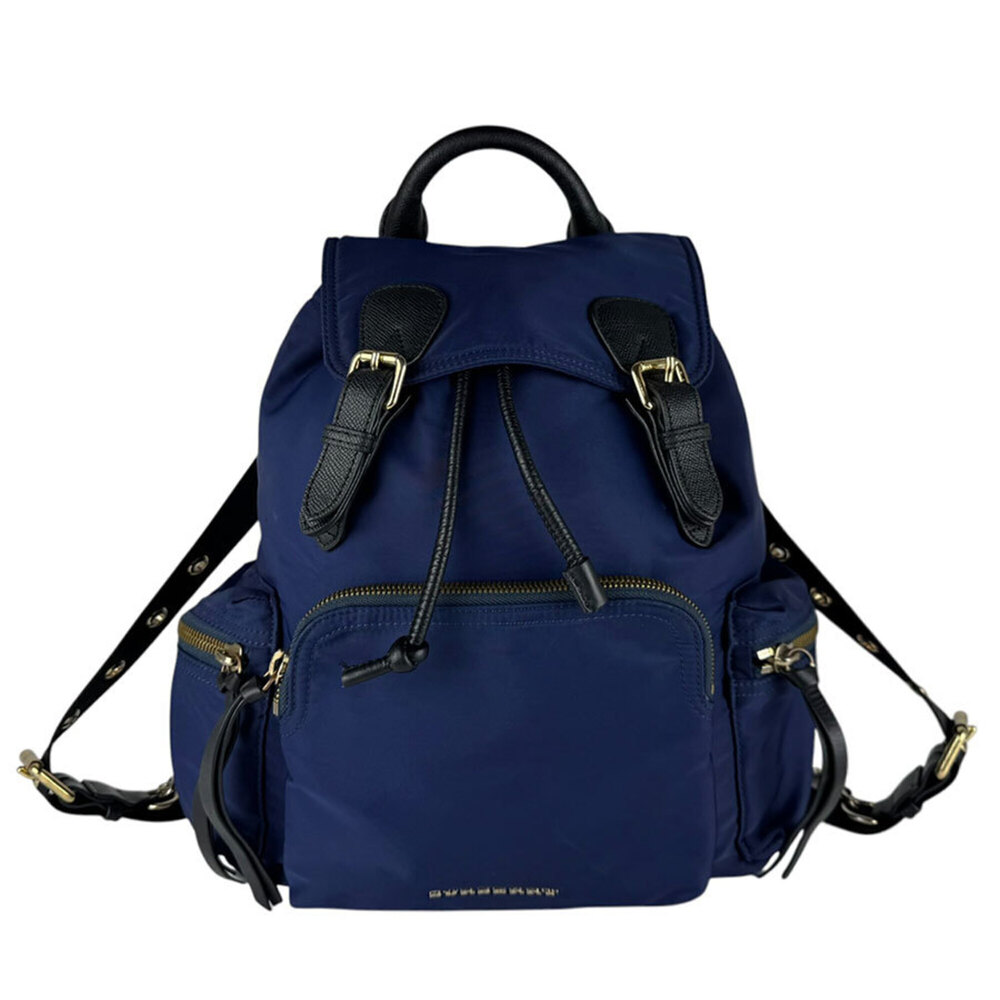 Burberry backpack, nylon and leather, navy black, for men women, z11076
